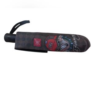 Ed Hardy Black and Red Graphic Umbrella